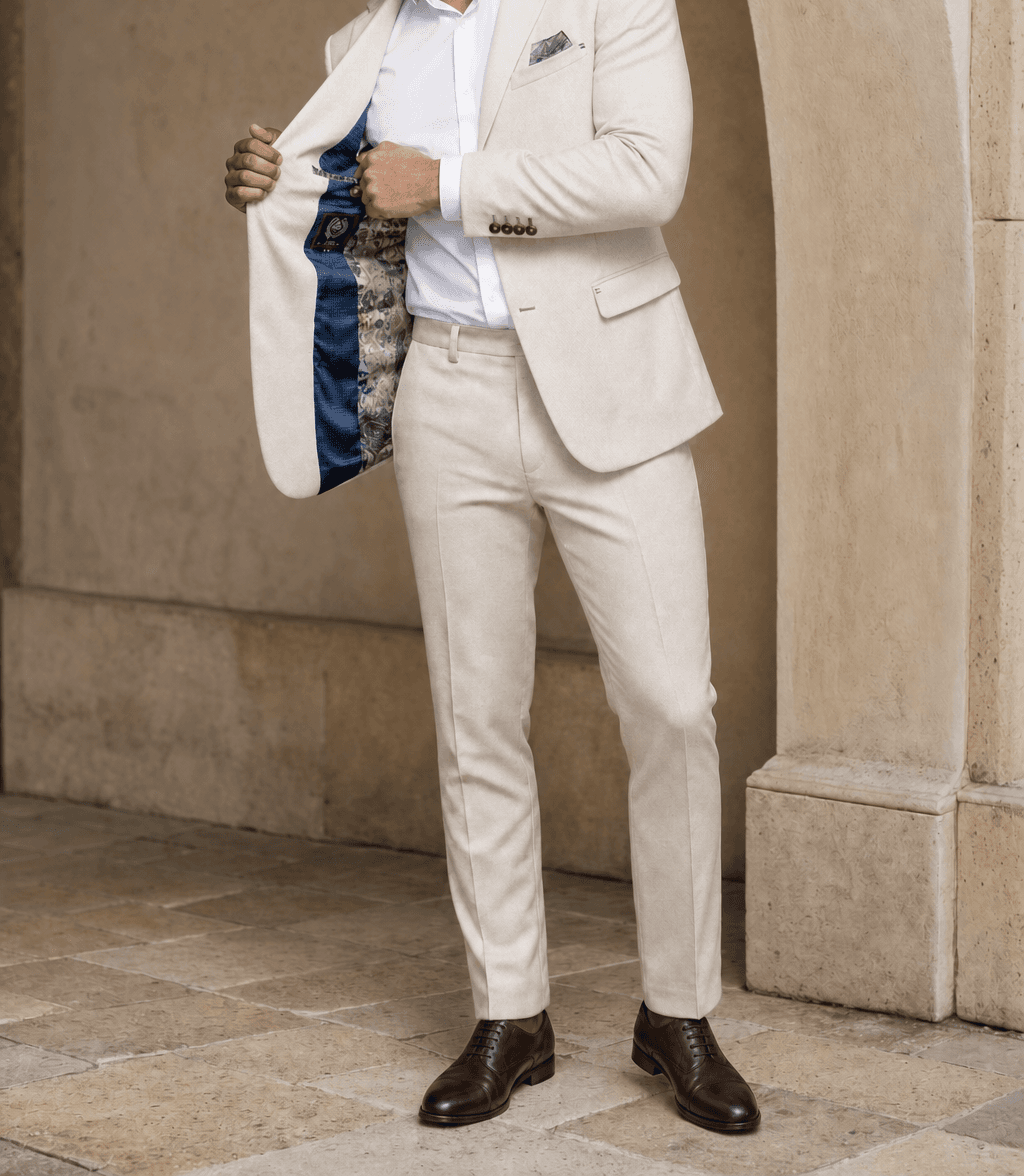 Costume Kael beige Au Noir avec doublure intérieure à motif