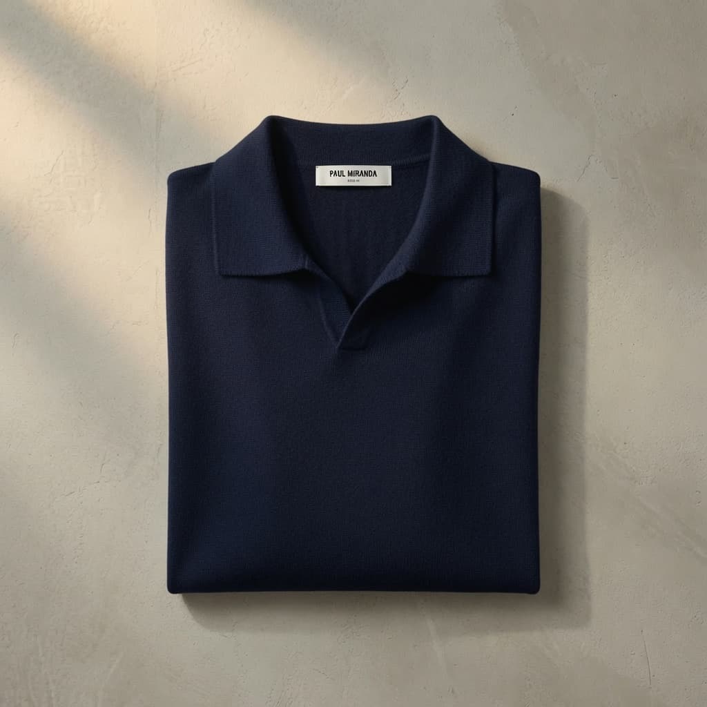Paul Miranda — Polo en Coton Bleu marine